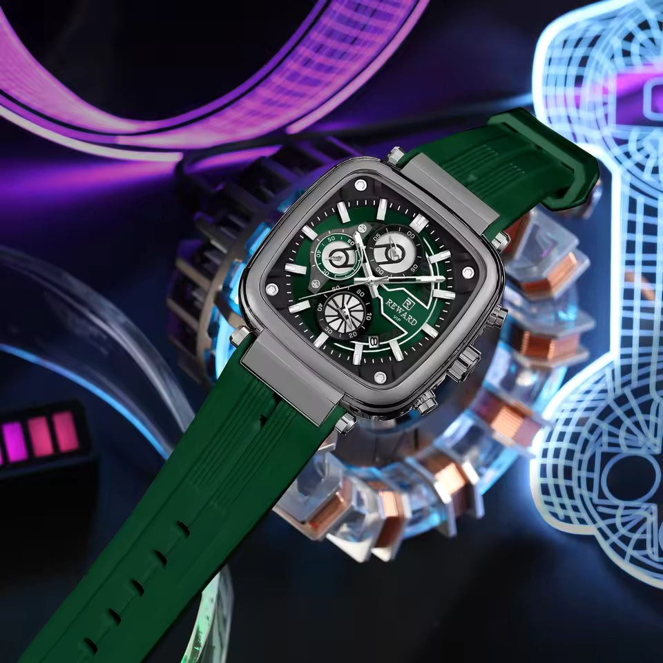 Reward Green Chronograph Luxury Sports Men's Watch